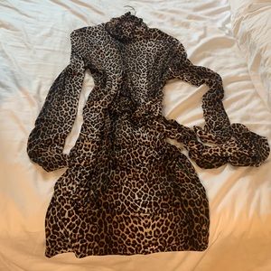 Naked Wardrobe leopard mini dress